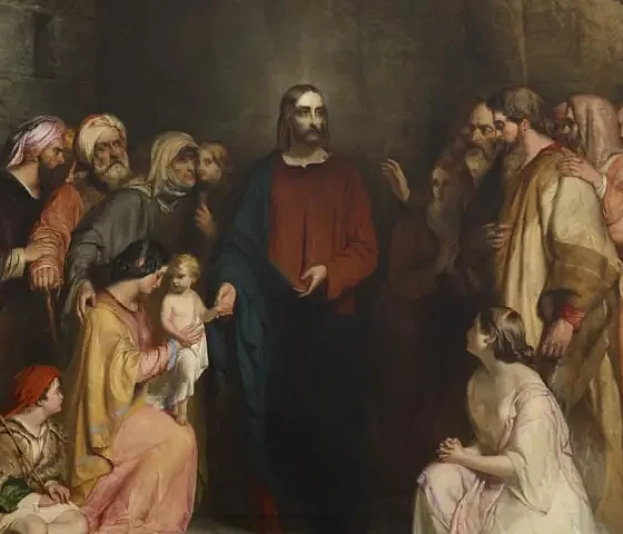 Kristus moko nuolankumo. Robert Scott Lauder, 1847. Škotijos Nacionalinės galerijos kolekcija.