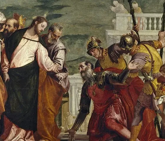 Jėzus ir Kafarnaumo šimtininkas. Paolo Veronese, apie 1571 m.