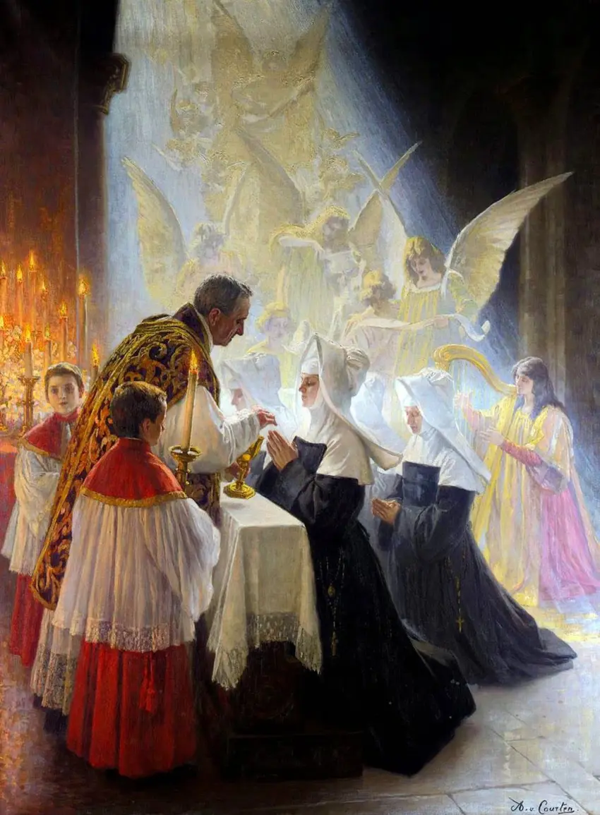 Šventoji Komunija. Angelo von Courten (XIX a. pab. - XX a. prad.) +