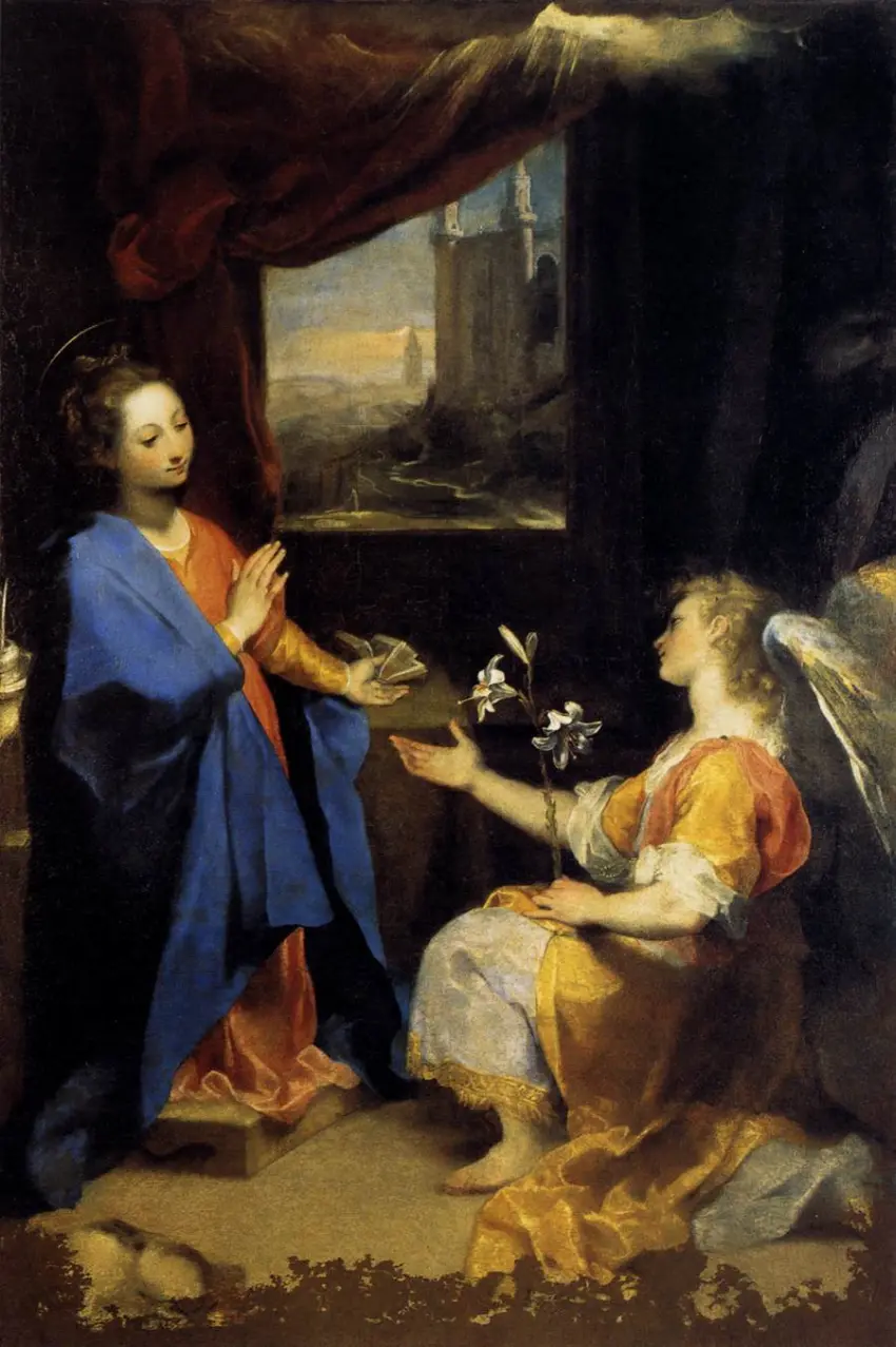 Apreiškimas. Federico Barocci, 1582-1584, Vatikano muziejus (ilmondodifikreta.blogspot.com nuotr.) +