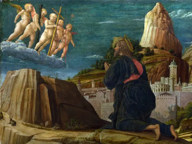 Agonija Alyv\u0173 sode. Andrea Mantegna