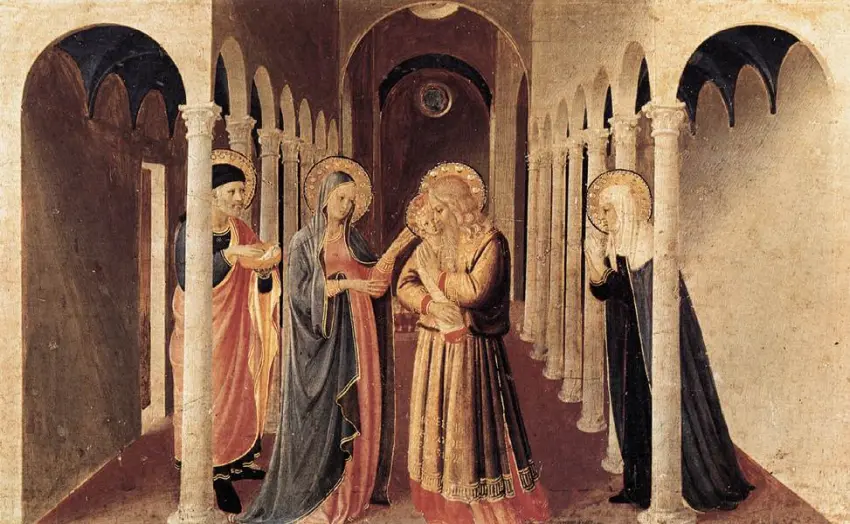 Kristaus paaukojimas šventykloje (Fra Angelico, wikimedia.org) +