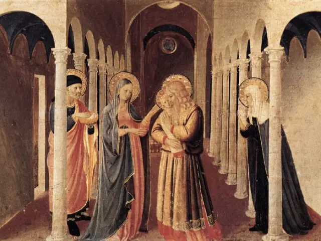 Kristaus paaukojimas \u0161ventykloje (Fra Angelico