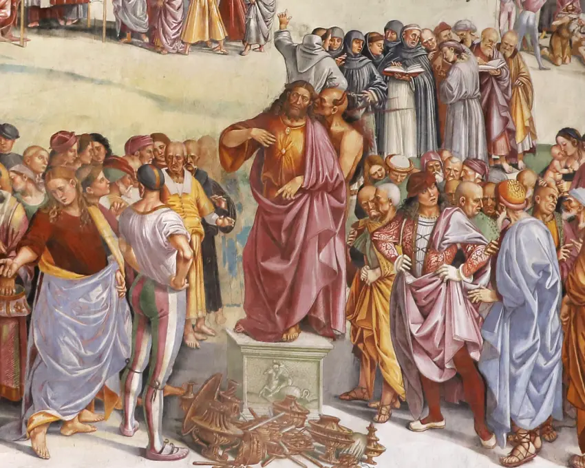 Antikristas su velniu, iš Antikristo darbų. Luca Signorelli (1450–1523) (Wikimedia Commons)+