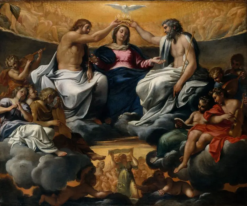 Mergelės karūnavimas. Annibale Carracci, po 1595. +