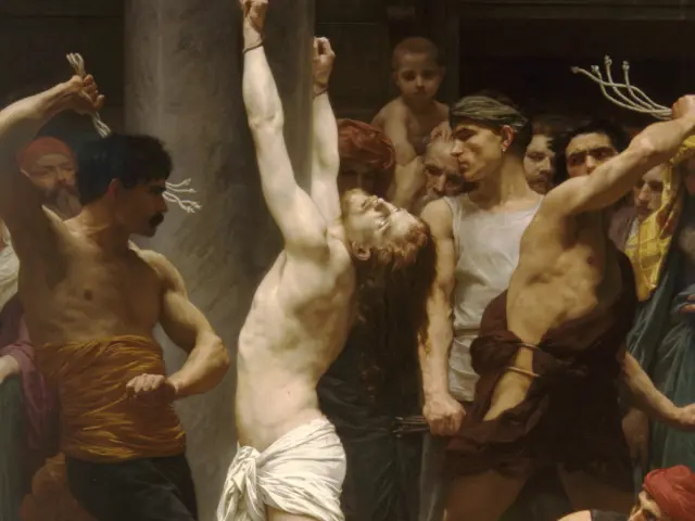 M\u016bs\u0173 Vie\u0161paties J\u0117zaus Kristaus nuplakimas. William Adolphe Bouguereau