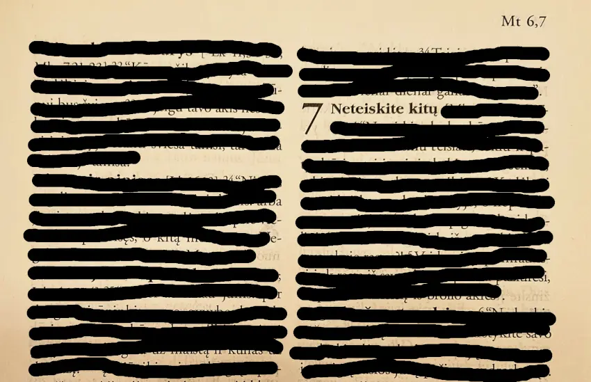 Kalno pamokslas. Mt 7 +