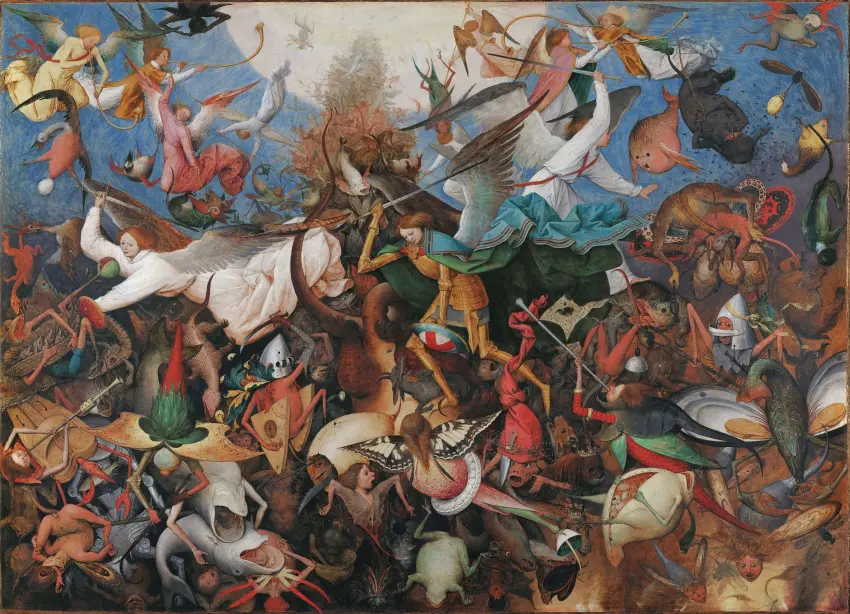 Maištingųjų angelų nuopuolis. Pieteris Brueghelis Vyresnysis, 1562 +