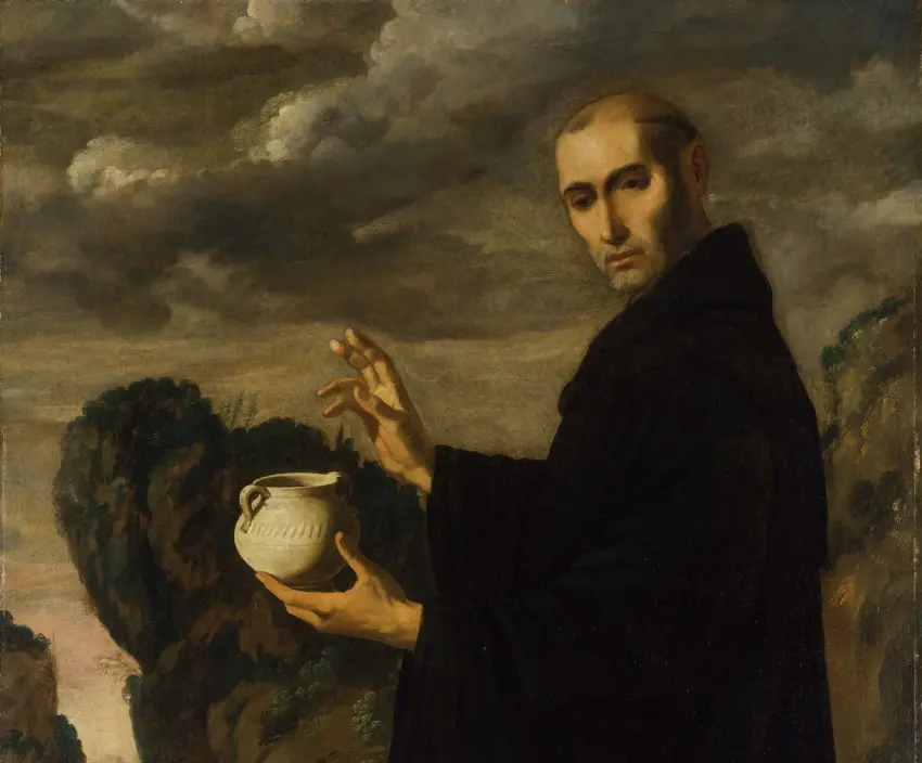 Šventasis Benediktas (1640–45) Francisco de Zurbarán+