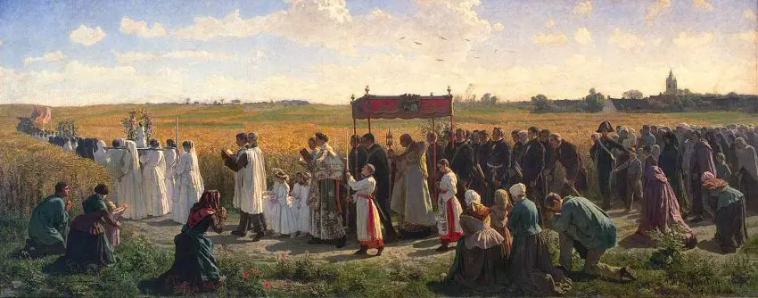 Jules Breton La Bénédiction des blés en Artois