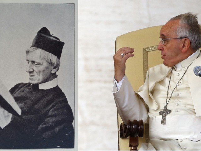 Kardinolas šv. Jonas Henrikas Niumanas ir popiežius Pranciškus