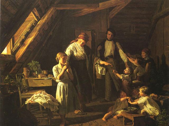 Ferdinand Georg Waldmuller, Didelė šeima (1854)