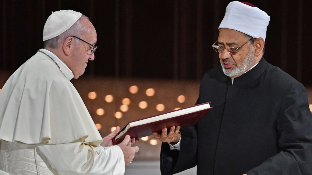 Popiežius Pranciškus ir imamas Ahmadas Al‑Tayyebas
