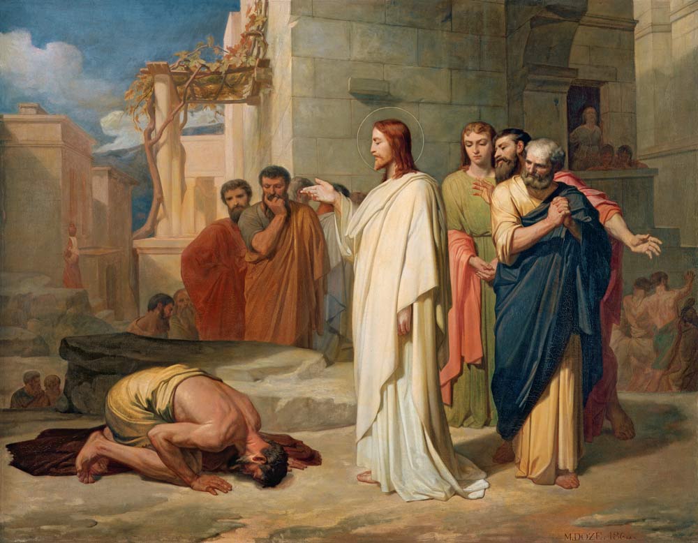 Jean-Marie Melchior Doze, Jėzus išgydo raupsuotąjį (1864)