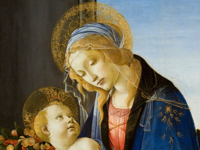 Mergelė ir kūdikis. Sandro Boticelli.