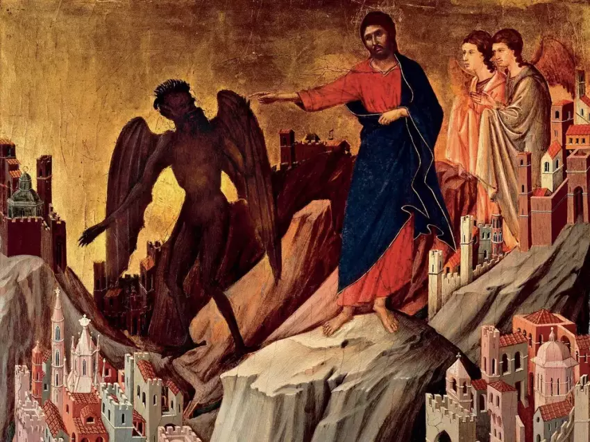 Duccio di Buoninsegna, Kristaus gundymas ant kalno (1308-1311)