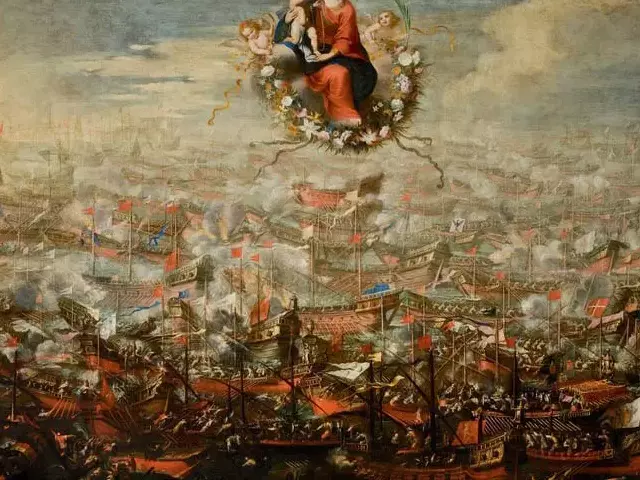 Lepanto j\u016br\u0173 m\u016b\u0161is 1571 m. (Juan de Toledo y Mateo Gilarte