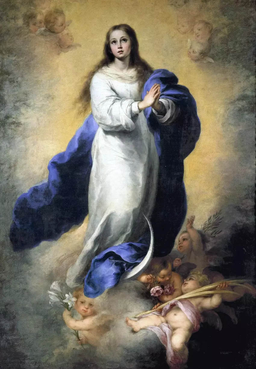 Bartolome Esteban Perez Murillo, Nekaltoji Marija (fragmentas, 1660-1665)