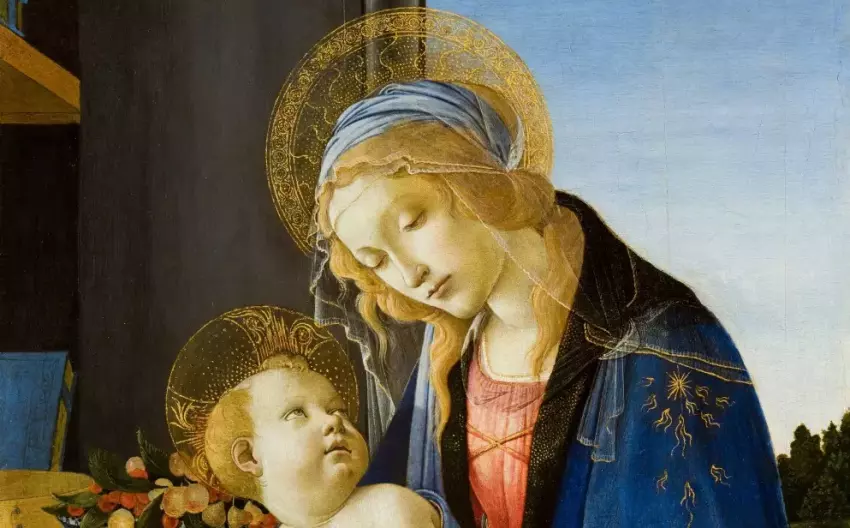 Mergelė ir kūdikis. Sandro Boticelli.