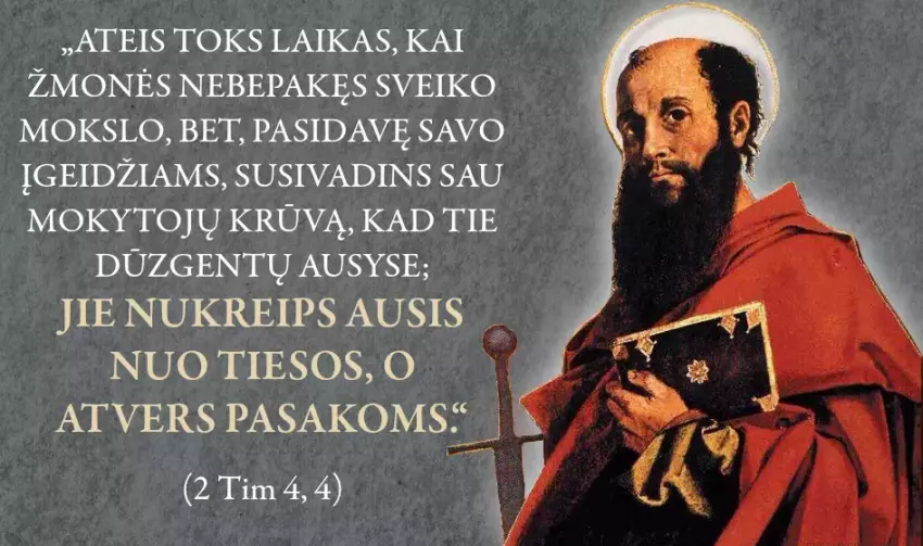 Šv. Paulius. Antrasis laiškas Timotiejui 4,4