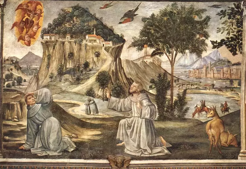 Domenico Ghirlandaio (1449-1494) paveikslas „Šv. Pranciškaus stigmos“